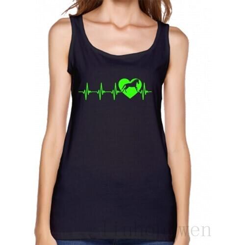 Horse Riding Horse Heartbeat Tank Top Novelty Fashion Plus Size 4xl Printing Tops Spring Pattern Crazy Vest
