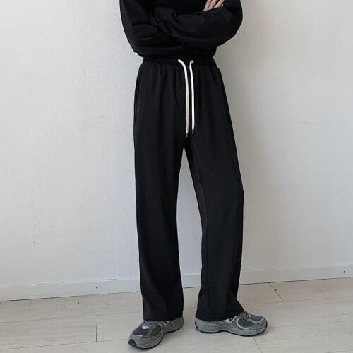 2021 Autumn Korean style personality Drape pants men casual loose Drawstring wide leg pants for men trousera,size M-XL