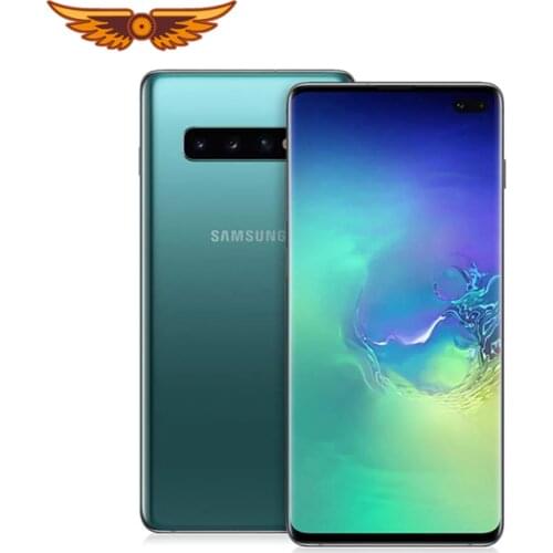 Original Unlocked Samsung Galaxy S10+ Octa-core 6.4Inches 8GB RAM 128GB ROM 16MP Triple Camera LTE Fingerprint Android Cellphone
