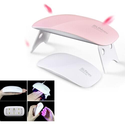 Portable Mini 6W UV LED Lamp Nail Polish Dryer Home Use 45s/60s Timer Setting Gel Nail Machine Beauty Tool NYZ Shop