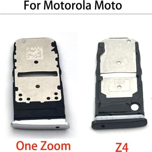 SiM Tray For Motorola Moto One Zoom Z4 SIM Card Slot SD Card Tray Holder Adapter