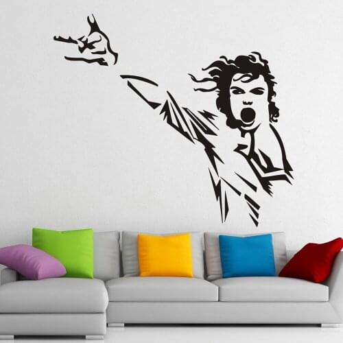 Super Stars Michael Jackson Singing Wall Decals For Kids Boys Room Home Decor Vinyl Stickers Muraux Home Design Art Poster A302