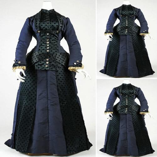 HistoricalCustomer-made Green Vintage Costumes Renaissance Dress Steampunk dresses Gothic Cosplay Halloween Dresses C-1232