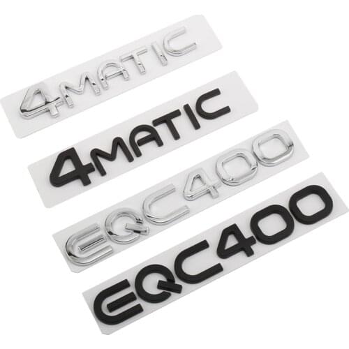 Rear Trunk Tailgate 4MATIC EQC400 Letters Word Logo Sticker Silver Black For Mercedes Benz EQC 350 400 Trim Badge Car Styling