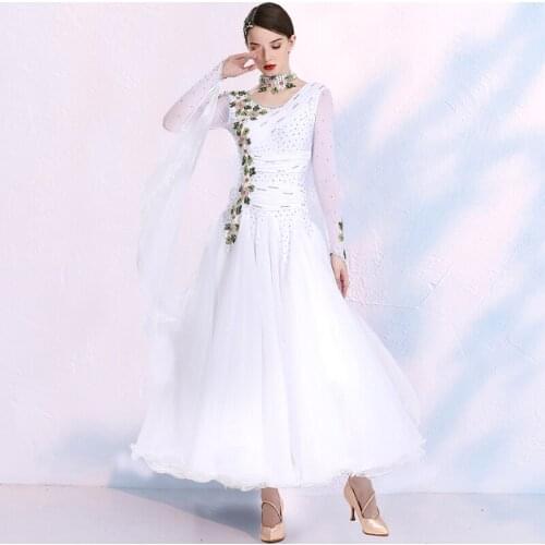 2021 high-grade Women modern dance dress ballroom dance clothes standard ball dancing performance costumes waltz Customized