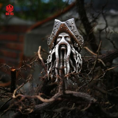 1 PCS Brass Caribbean Pirates David Jones Knife Beads EDC Umbrella Rope Knife Bead Necklace Pendant