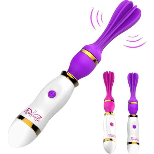 12 Speed Breast Massage Rotation Oral Vibrator Clitoris Stimulate AV Stick Tongue Licking Female Masturbation