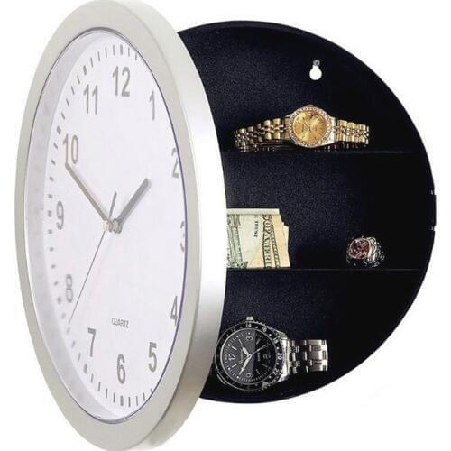 25cm Wall Clock Safe Box Creative Vintage Hidden Secret Storage Box for Cash Money Jewelry Home Office Security Clock Style Safe
