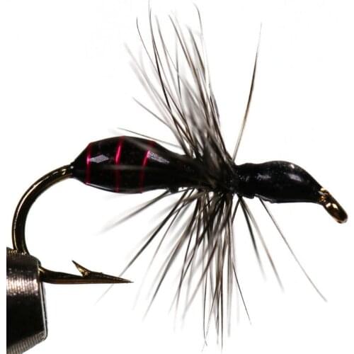 6PCS #14 Brass Bead Head Fast Sinking Scud Bug Worm Flies Trout Fly Fishing Lure Bait Single Metal Barbed Hook