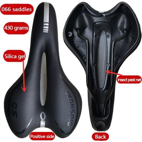 Shock Absorbing Hollow Bicycle Saddle PVC + GEL Fabric Soft Mtb Cycling Road Mountain Bike Seat Bicycle Accessories