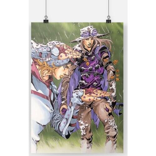 JOJO7 Gyro Zeppeli Johnny Joestar Anime Poster Canvas Painting Wall Art Decor Living Room Bedroom Study Home Decoration Prints