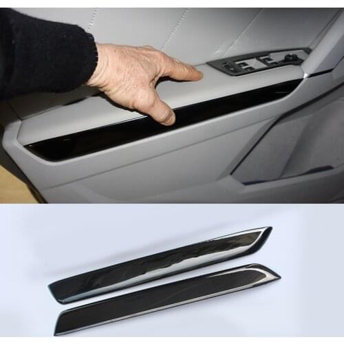 Car Accessories for Volkswagen VW Tiguan MK2 2017 2018 Front Door handle panel armrest stainless steel Bezel Strip Cover Trim