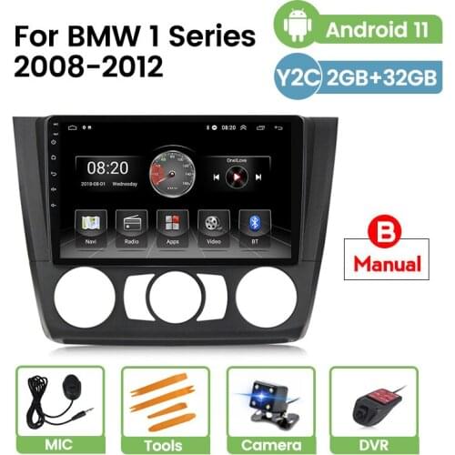 Car Auto Radio Multimedia Player GPS Navigation Android 11 For BMW 1-Series 1 Series 2008-2012 E88 E82 E81 E87 2004 RDS FM/AM