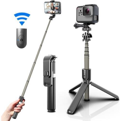 New 3 In 1 Wireless Bluetooth Selfie Stick For Iphone XR XS X Foldable Handheld Monopod Shutter Remote Extendable Mini Tripod