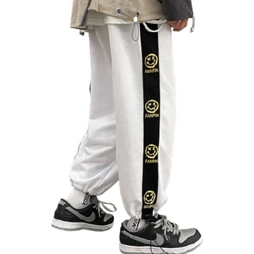 Street Style Hip-Hop Retro Tide Brand Foreign String Standard Casual Mens Loose Trait-Leg Pants Comfortable Trousers