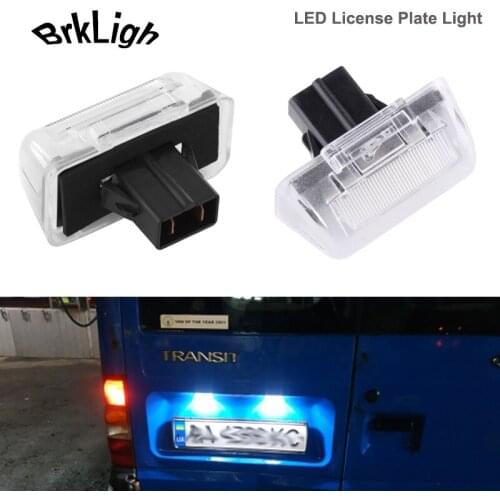 For Ford Transit 2xLED License Plate Light Car Number Lamp Transit MK4 MK5 MK6 MK7 Connect Courier Auto Accessories White Canbus