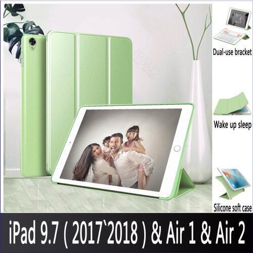 For New iPad 9.7 Case Air 1/Air 2 Soft Cover Case 9.7 inch 5th 6th 2017 2018 (A1822 A1823 A1893 A1954 A1566 A1567 A1474 A1475)
