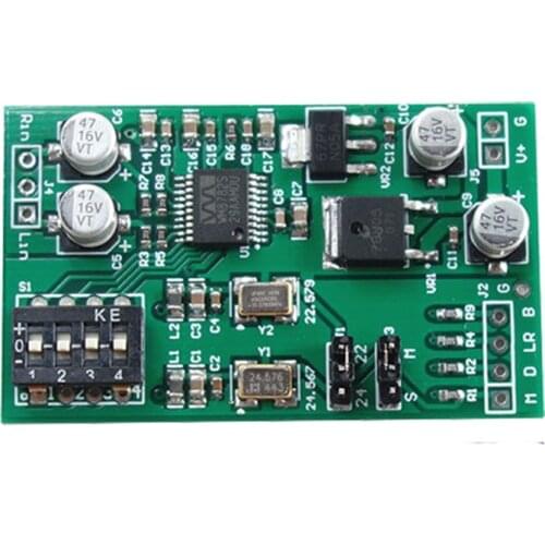 Dual-channel 24-bit ADC data acquisition card AUX analog audio to I2S left and right aligned digital output module