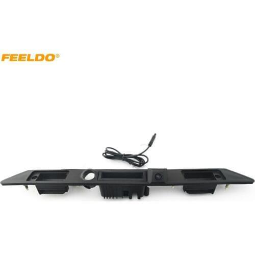 FEELDO Car Rearview Camera Trunk Handle Camera for Audi A6L A4 A3 A8 2011 Night Vision Parking Camera #2043