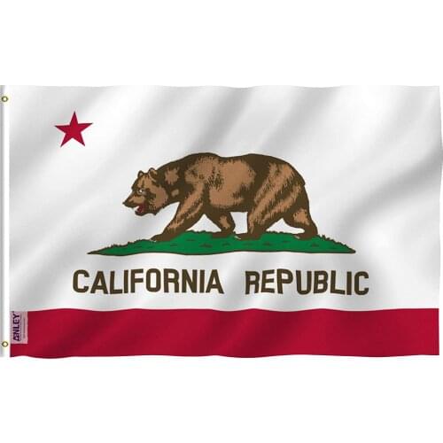 California State Flag - Vivid Color and Fade Proof - Canvas Header and Double Stitched - Calif. CA Flags Polyester 3x5t