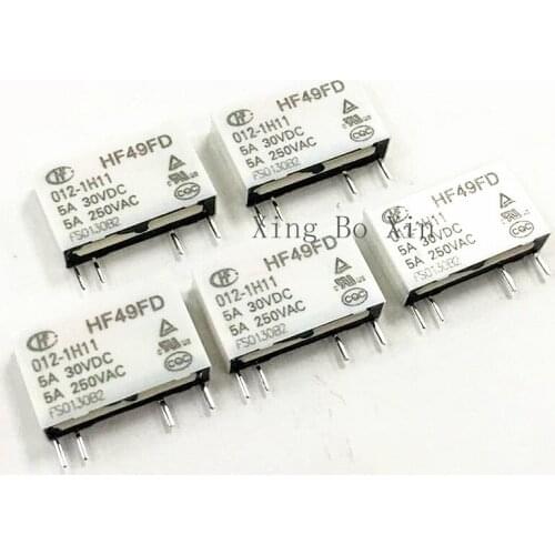 HF49FD HF49FD-005-1H11 HF49FD-012-1H11 HF49FD-024-1H11 NEW Relay HF49FD-005 012 024 1H11 4Pin 5A 250VAC DC 5V 12V 24V