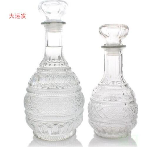 1PC Practical 1000ML Crystal Exquisite Whiskey Wine Shot Glass Bottle With Cap Stopper Drinking Bar Decanter Good Gifts JR 1086