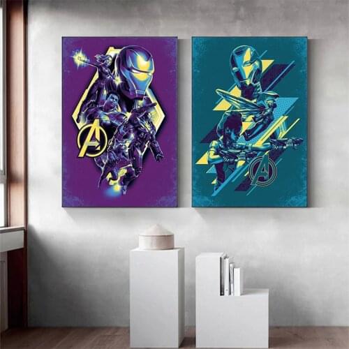 Marvel Avengers Canvas Paintings Superhero Iron Man Prints and Posters Wall Art Pictures for Kids Room Home Decoration Cuadros