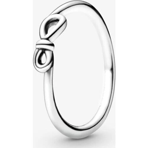 Free shipping Authentic 925 Sterling Silver Infinity Knot Rings For Women DIY Jewelry European Original S925 Ring