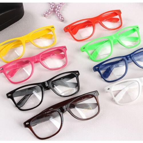 Mayitr 1pc Fashion Nerd Clear Glasses Clear Lens Geek Glasses Plain Mirror Full frame Eyeglasses Eyewear 16 Colors