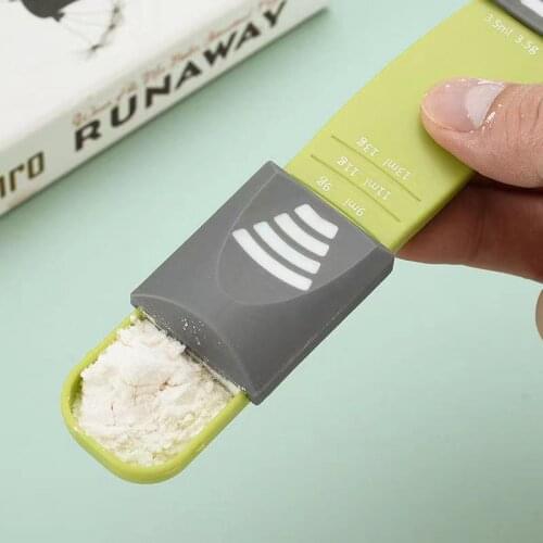 Measure Cup Double End Eight Stalls Adjustable Scale Measuring Spoons Metering Spoon Baking Tool Kitchen Accessories