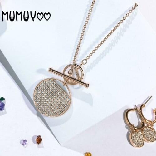 Fashion jewelry high quality swa, 2020 new charm simple golden racket crystal shape women pendant necklace ladies gifts
