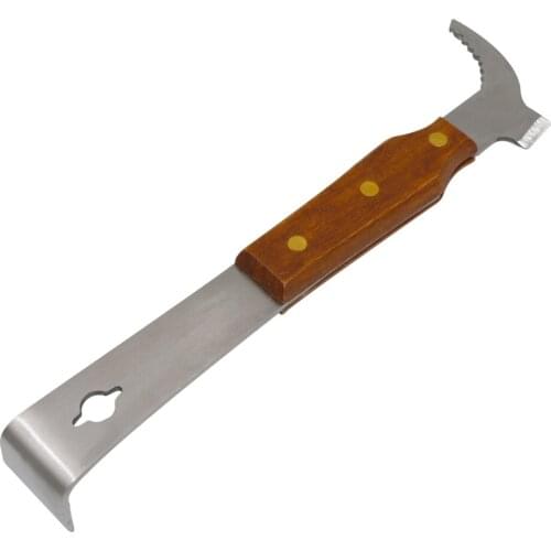 Beekeeping New Wooden Handle with Hook Thickened Scraper Wooden Handle Pigtail Honey Knife Beekeeping Tool