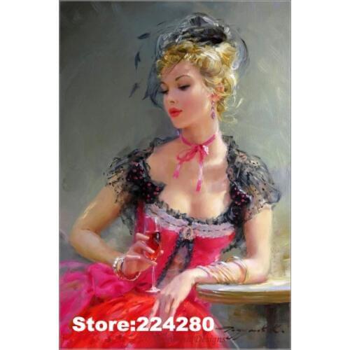 New Sexy Fashion Charming girl Needlework,Cross stitch Handmade 14CT white Canvas DIY,Cross-stitch kits,Embroidery Art Home