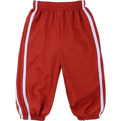 Childrens sports pants spring and autumn childrens clothing boys and girls sports bloomers youth anti-mosquito gift