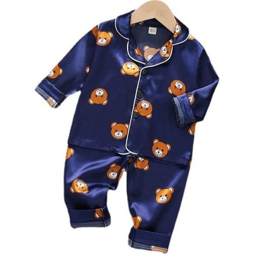 New Cartoon Childrens Pajamas Suit Spring Autumn Baby Boys Girls Clothes Infant Casual Shirt Pants 2pcs/sets Kids Tracksuits