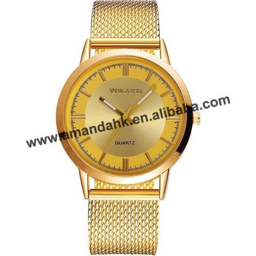Wholesale Women Dress Bracelet Watches New Students Wrist Watch Men Quartz Dress Watch Yolako 073 PVC