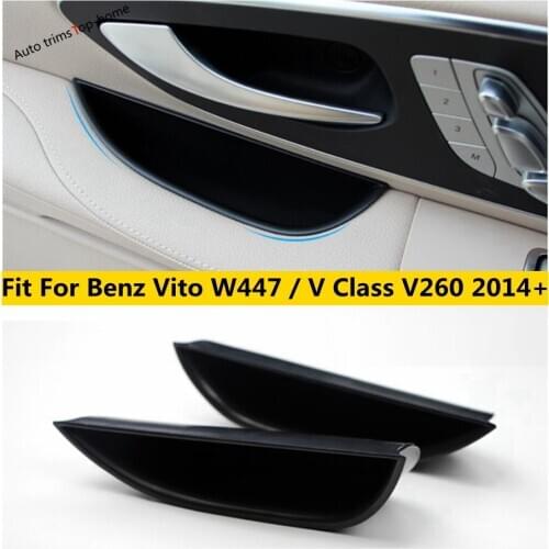 Front Door Handle Armrest Container Holder Tray Storage Box Cover Trim For Mercedes Benz Vito W447 / V Class V260 2014 - 2020