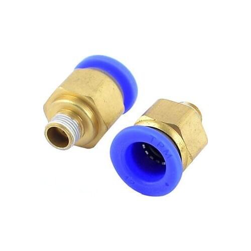 12mm x 1/8" PT Thread Pneumatic Straight Quick Joint Connector Coupler 2pcs
