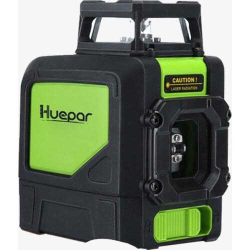 Huepar Laser Level Green Beam Cross Laser Self-leveling 360-Degree Coverage Horizontal and Vertical Line with 2 Pluse Modes