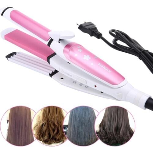 SONAX PRO 3 IN 1 Multi-function Hair Curlers Iron Hot Wave Straight Hair Crimper Does Not Hurt Hair Iron Constant Temperature