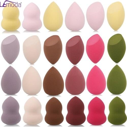 Lemoda 1Pcs Cosmetic Puff Wet And Dry Sponge Womens Makeup Foundation Sponge Beauty To Make Up Tools Miter-cut Water-drop Shape