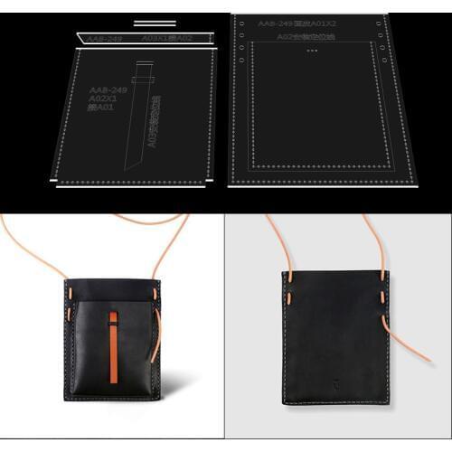 Shoulder Bag Acrylic Pattern Sewing Cutting Transparent Acrylic Template DIY Leather Phone Bag Stencil Craft Mould Supplies
