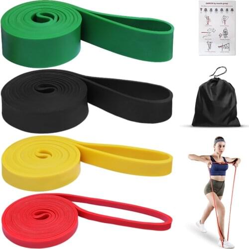 Fitness Rubber Power Band Long Assist Loop Resistance Bands Strengthen Training Heavy Duty Band Exercise Gym Workout Expander