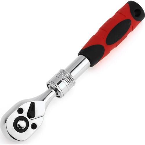 1/4" Allen Key Length Telescopic Socket Flexible Ratchet Wrench 72 Teeth Ratchet Spanner Wrench Hand Tools