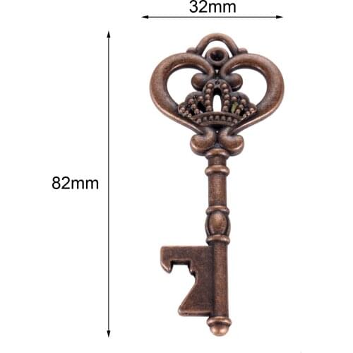 1Pc Zinc Alloy Portable Retro Key Shape Bottle Opener for Wedding Party Favor Guest Gifts Rustic Kitchen Bar Useful Tool 82*32mm
