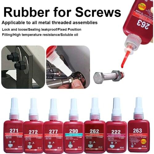10/50ML Sealing Screw Glue Retainer Locking Adhesive Metal Screw Anaerobic Adhesive 271 272 Glue Locking Agent Anti-corrosion