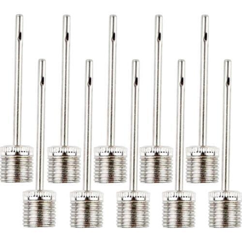 10Pcs Inflating Air Metal Needle Football Basketball Pump Inflator Pins Set Air Metal Needle Pump Inflator Pins Set Needle Pump