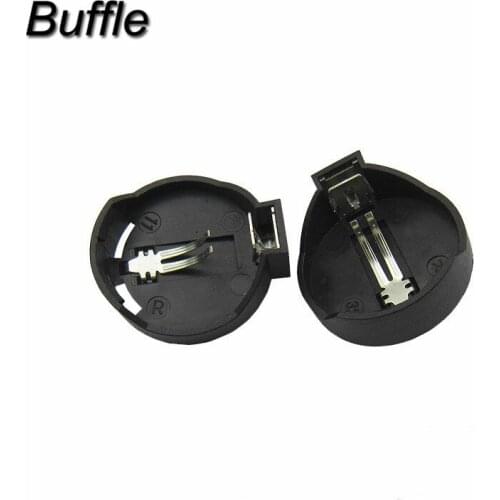 100pcs/lot Button Coin Cell Batteries Socket Holders Case Battery Boxes For CR2025 CR2032 CR2016 Black Wholesales