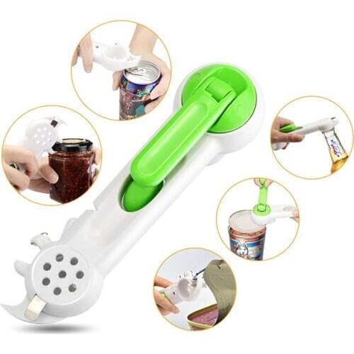 7 In 1 Multi-Function Can Opener Beer Wine Easy Unbolt Kitchen Cooking Tools Bottle Jars Remover High Quality Wine Beer Opener
