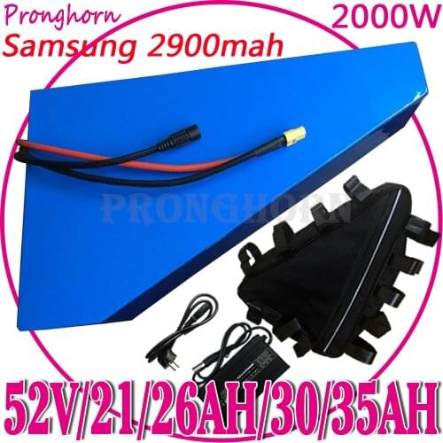 52V 1500W 1000W 2000W Battery 52V 20Ah 25Ah 30Ah Electric Bike Battery 52V 20Ah E-bike Battery 52Volt Lithium Battery+5A Charger